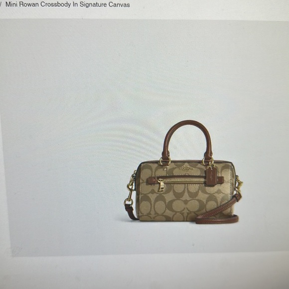 New! Coach Mini Rowan crossbody in Signature canvas - Picture 4 of 7